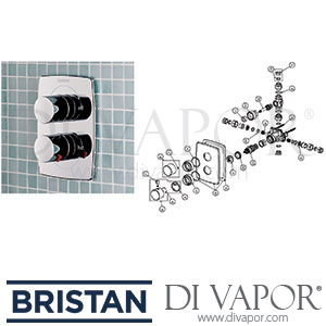 Bristan Zinc Thermostatic Dual Control Recessed Shower Valve Spare Parts - BR DV 272